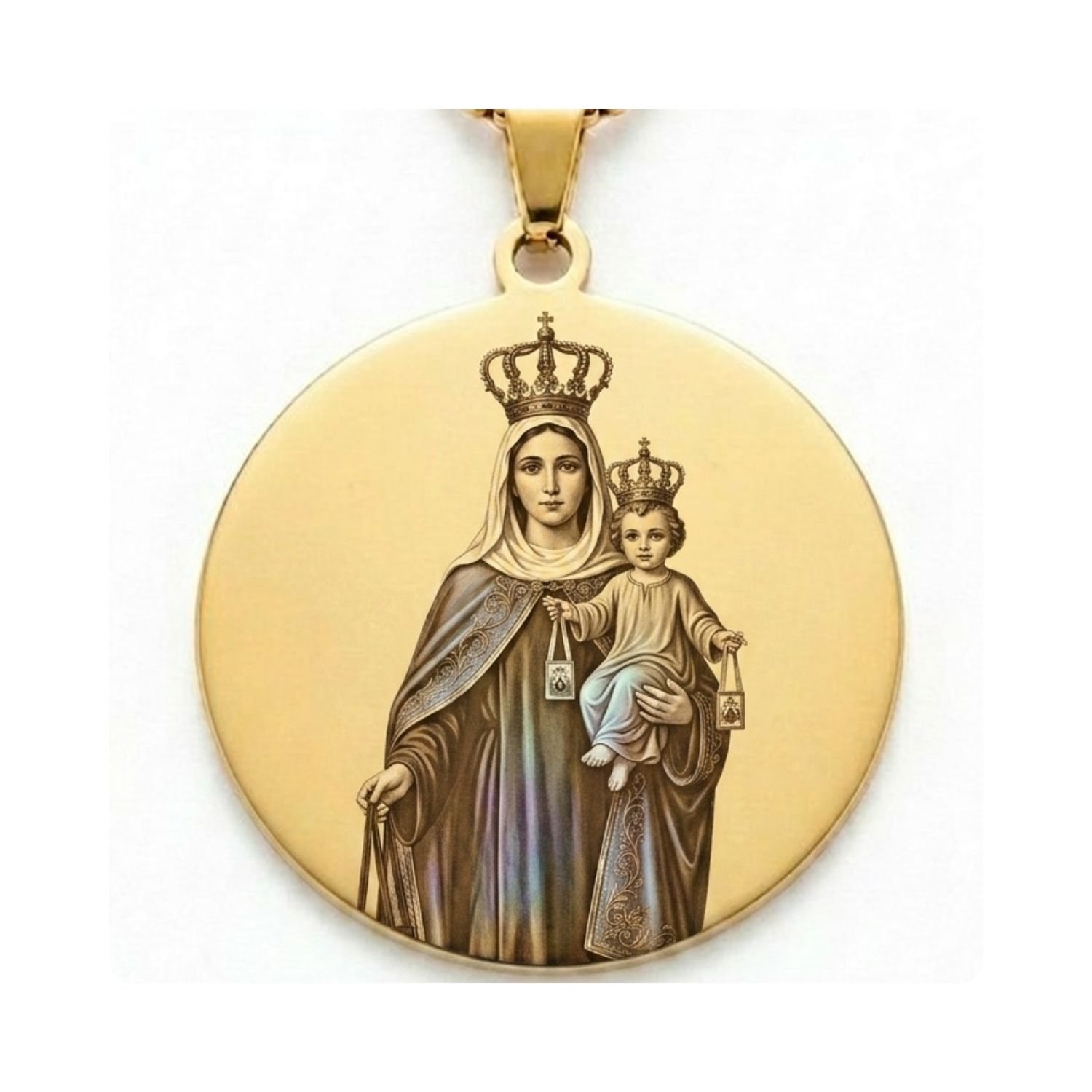Ejemplo de anverso de la Virgen del Carmen